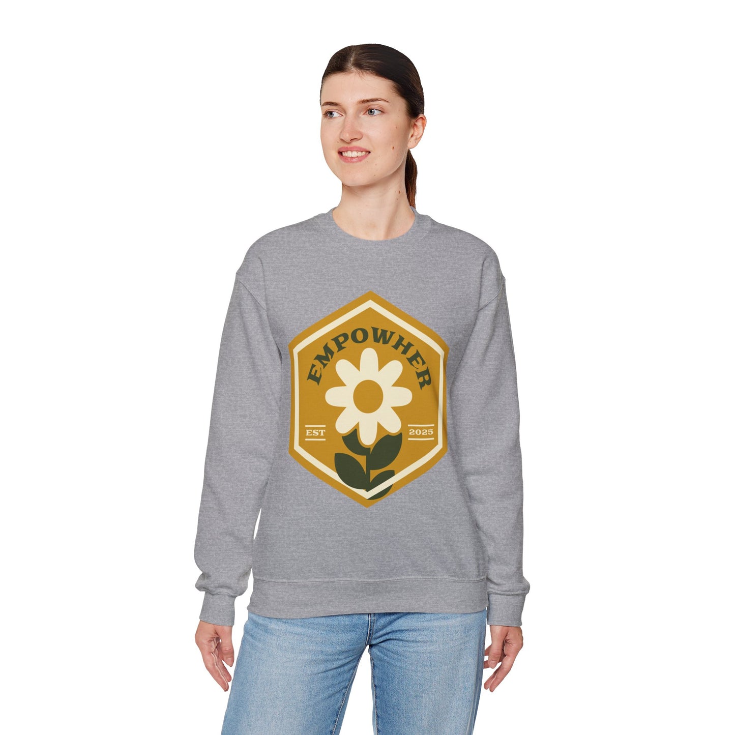 EmpowHer Sweatshirt | Cozy Unisex Crewneck, Motivation Apparel