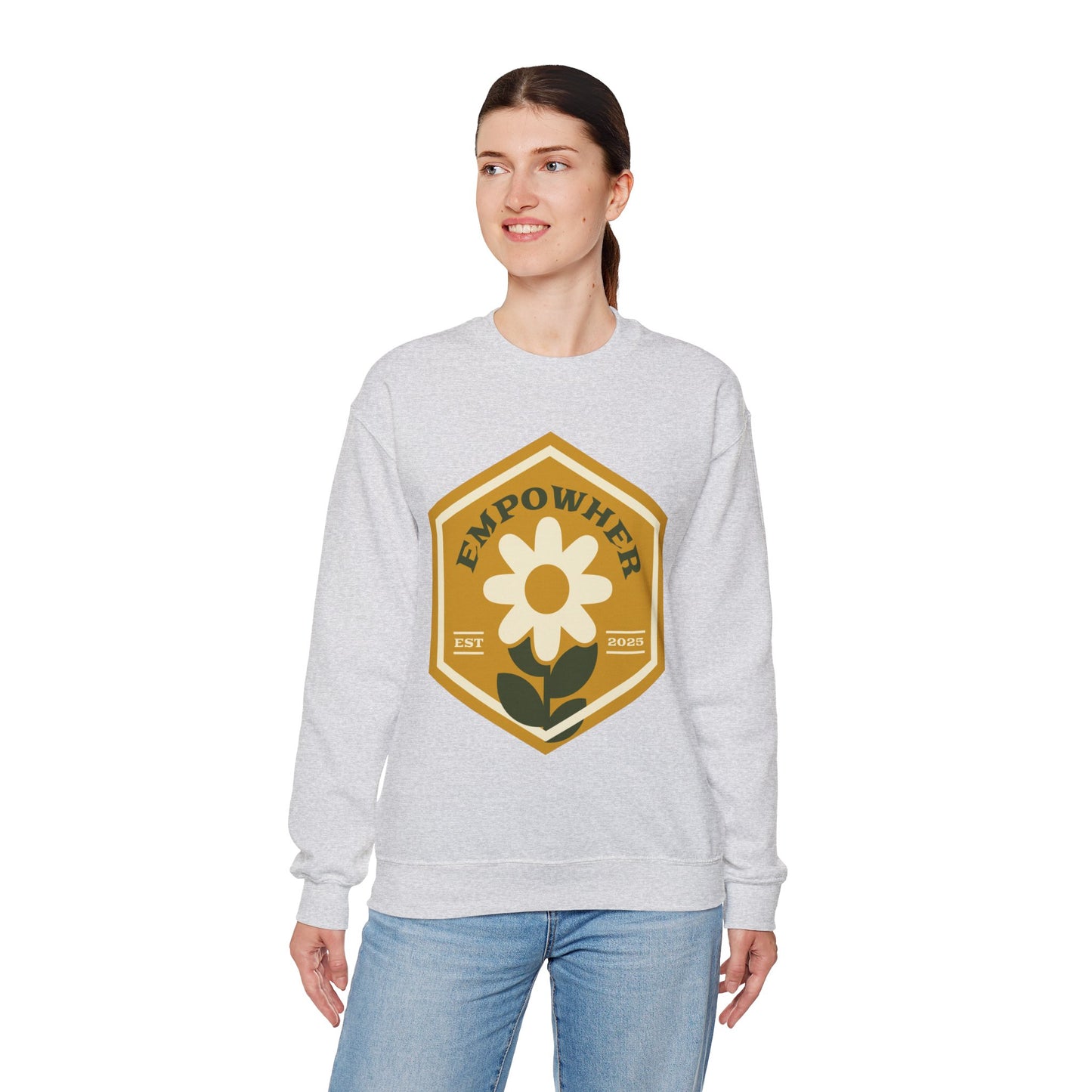 EmpowHer Sweatshirt | Cozy Unisex Crewneck, Motivation Apparel