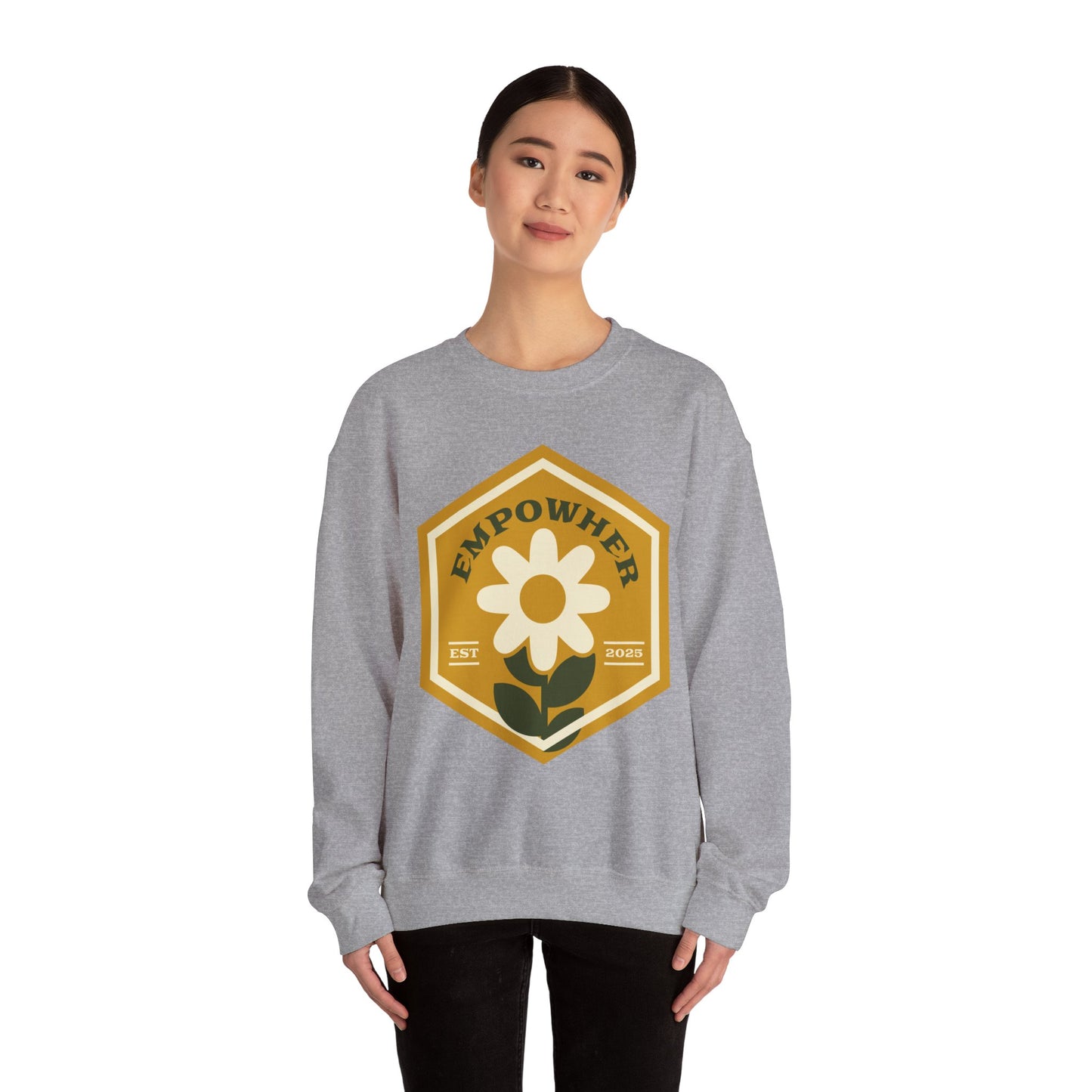 EmpowHer Sweatshirt | Cozy Unisex Crewneck, Motivation Apparel
