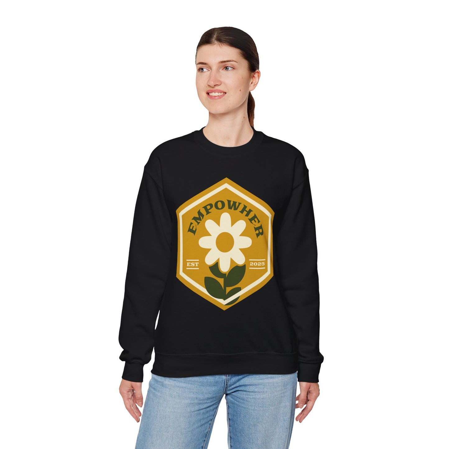 EmpowHer Sweatshirt | Cozy Unisex Crewneck, Motivation Apparel