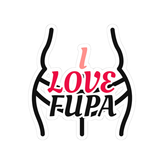 Playful Kiss-Cut Stickers for Self-Love, Laptop Decor, FUPA Awareness, Humorous Gifts, Body Positivity Stickers